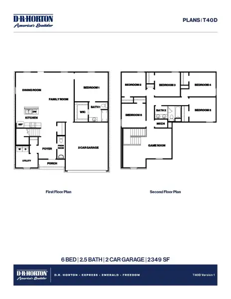 2D floor plan layout for the Dallas by D.R. Horton in The Canopies, Splendora, TX (Image 3). 2D floor plan layout for the Dallas by D.R. Horton in The Canopies, Splendora, TX (Image 3).