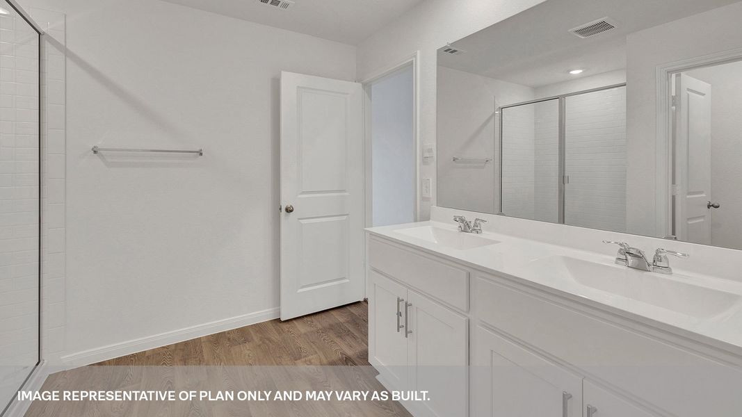 Furnished interior view inside a new home in Trace, San Marcos (Image 15).