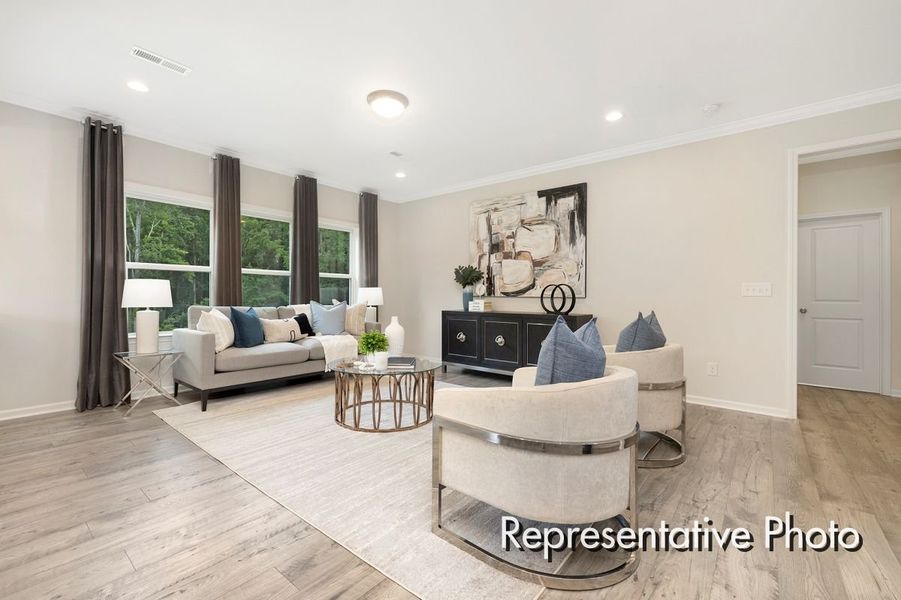 Furnished interior view inside a new home in Lake Royale, Louisburg (Image 7).