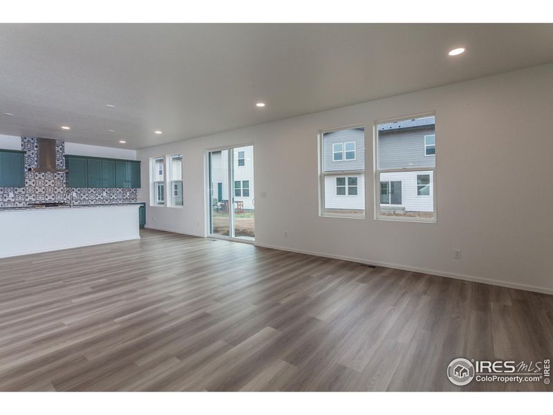 LIVING ROOM, DINING AND KITCHEN