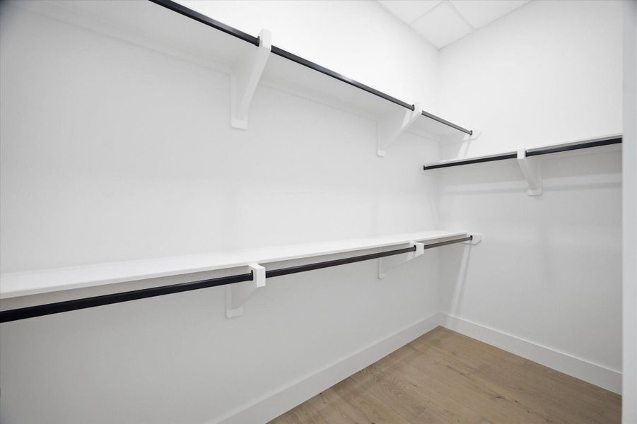 Oversized closets provide ample storage, designed to accommodate everyday living with ease.