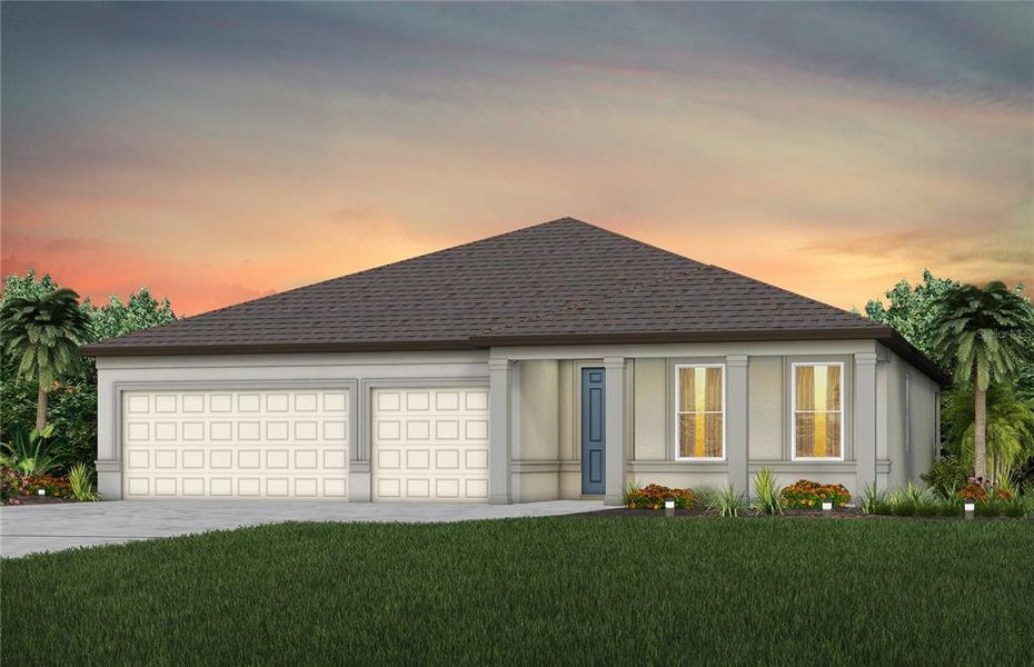 Front exterior of a new home in , Ocala, FL, highlighting curb appeal (Image 1). Front exterior of a new home in , Ocala, FL, highlighting curb appeal (Image 1).