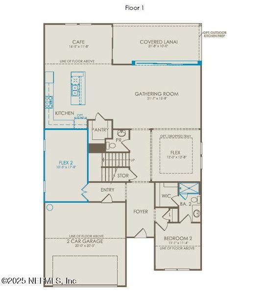 2D floor plan layout of this home in The Preserve at Bannon Lakes, St. Augustine, FL (Image 4).