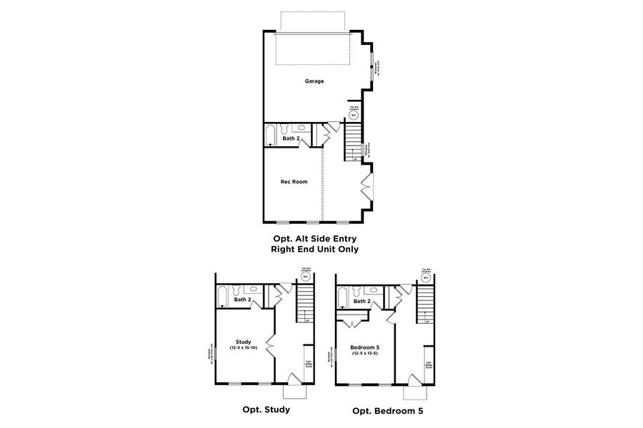 2D floor plan layout for the Lianna by DRB Homes in The Eighteen, Atlanta, GA (Image 4).