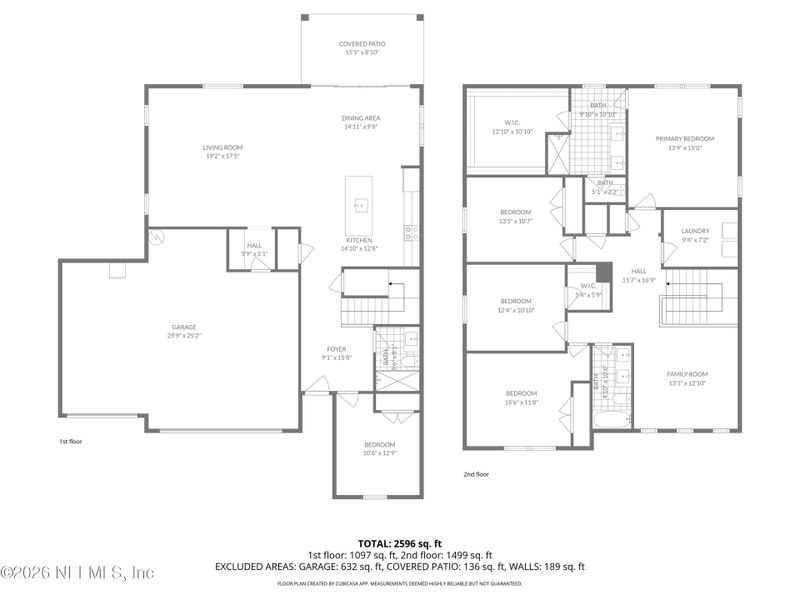 2D floor plan layout of this home in Woodbridge, Fernandina Beach, FL (Image 5).
