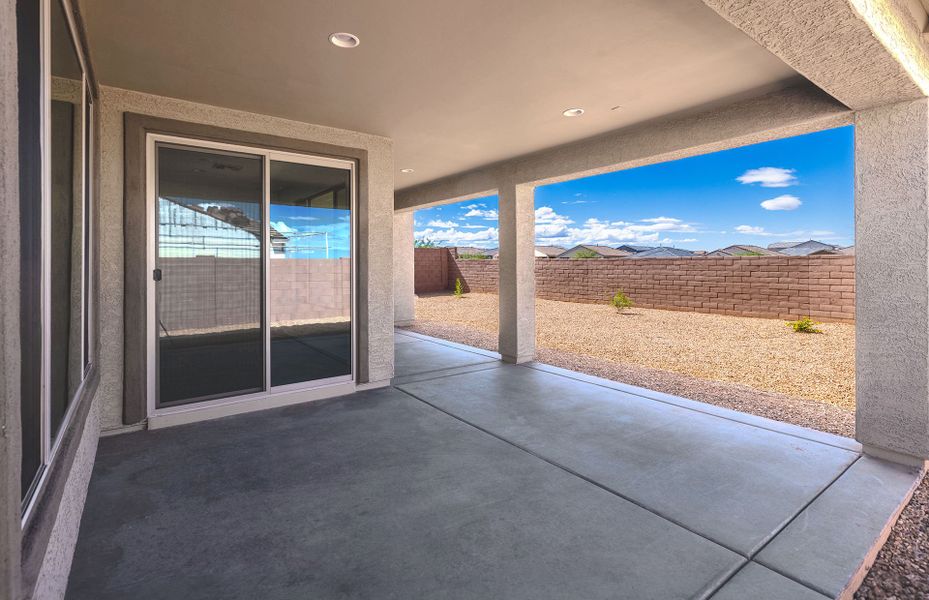 Exterior details and patio area of a home in Del Webb at Rocking K, Tucson (Image 19). Exterior details and patio area of a home in Del Webb at Rocking K, Tucson (Image 19).
