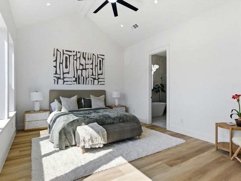 Furnished interior view inside a new home in , Dallas (Image 27).