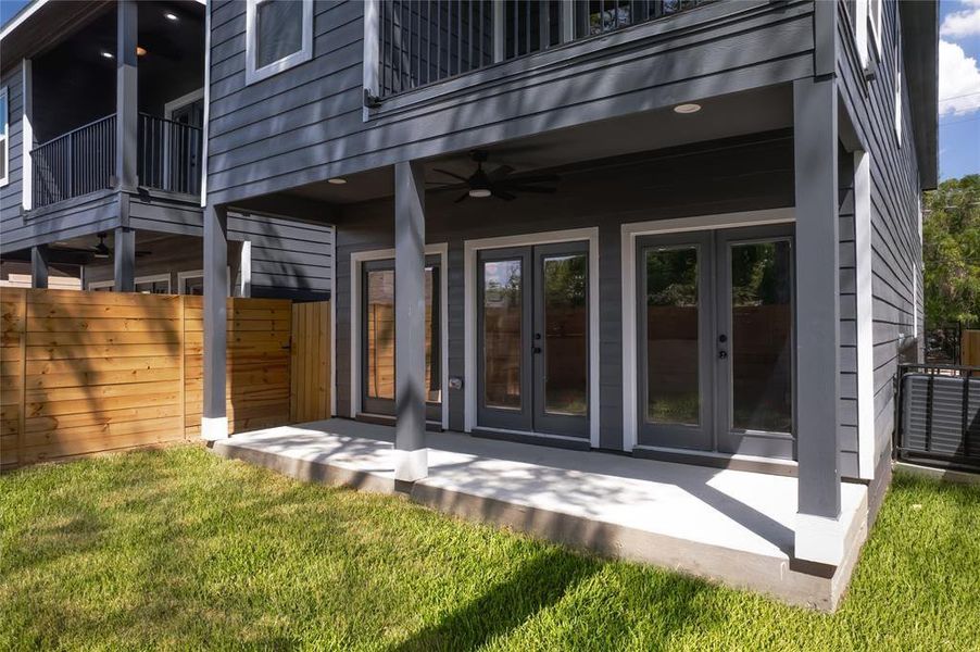 Exterior details and patio area of a home in , Houston (Image 4). Exterior details and patio area of a home in , Houston (Image 4).