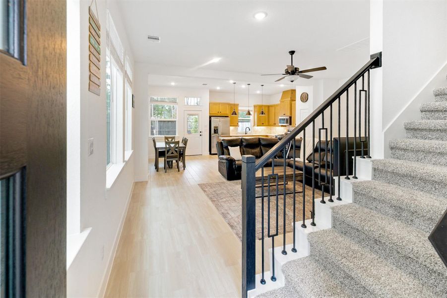 All the bedrooms are upstairs. Enjoy the open floor plan. All the bedrooms are upstairs. Enjoy the open floor plan.