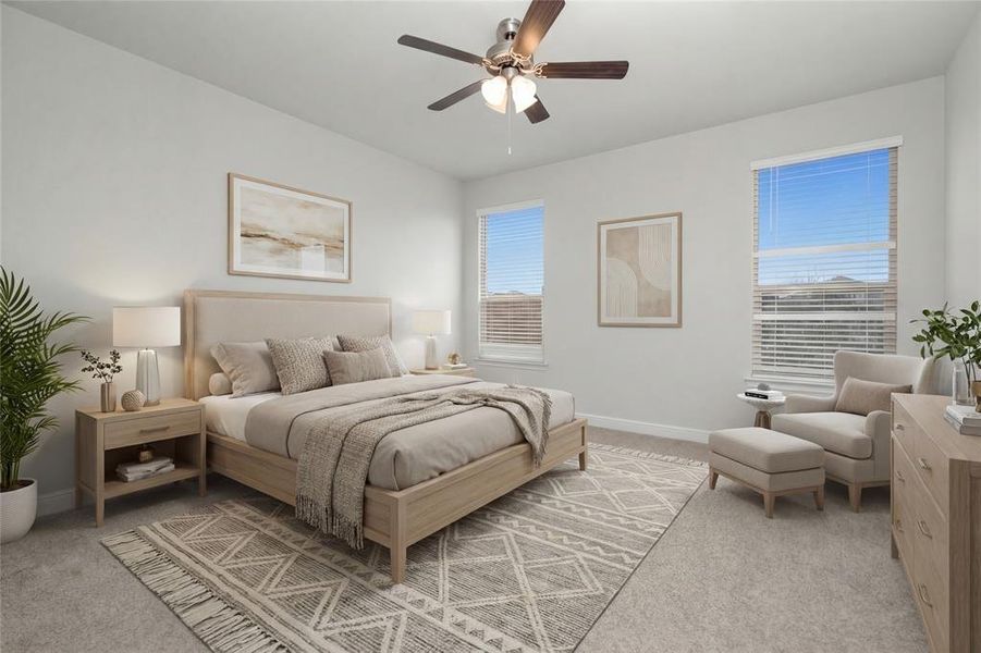 Furnished interior view inside a new home in Trails of Elizabeth Creek, Fort Worth (Image 10).