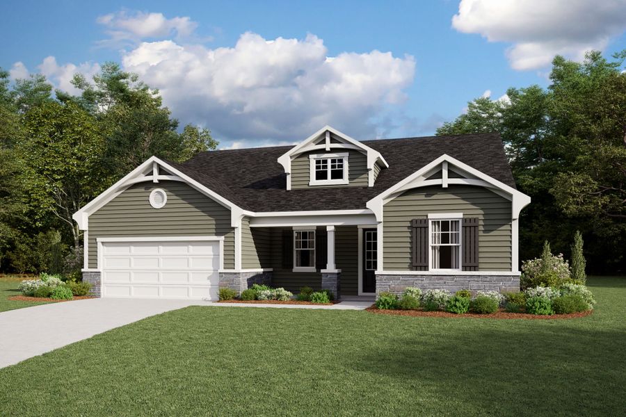 Representative exterior photo of a completed home built from the Clearwater by Mattamy Homes in Madison Park, Lillington, NC (Image 13).