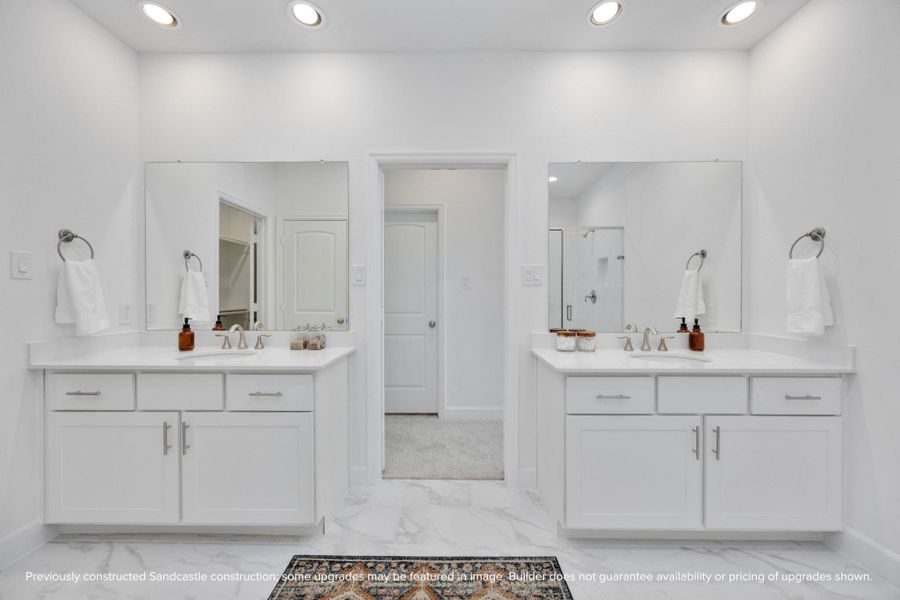 Double vanities = double the ease. Whether it’s a busy weekday morning or a relaxing Sunday night, this setup makes sharing effortless and stylish. Double vanities = double the ease. Whether it’s a busy weekday morning or a relaxing Sunday night, this setup makes sharing effortless and stylish.