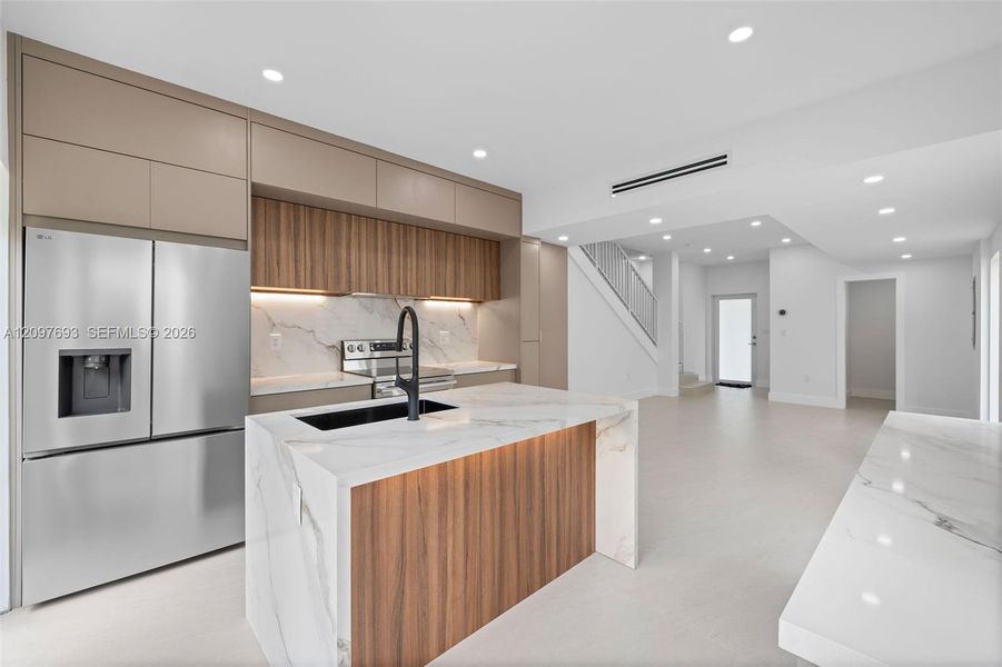 Furnished interior view inside a new home in , South Miami (Image 8).