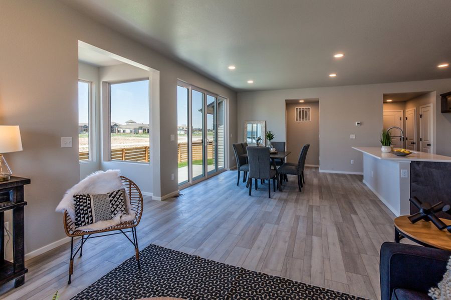 Furnished interior view inside a new home in Trailside, Timnath (Image 12).