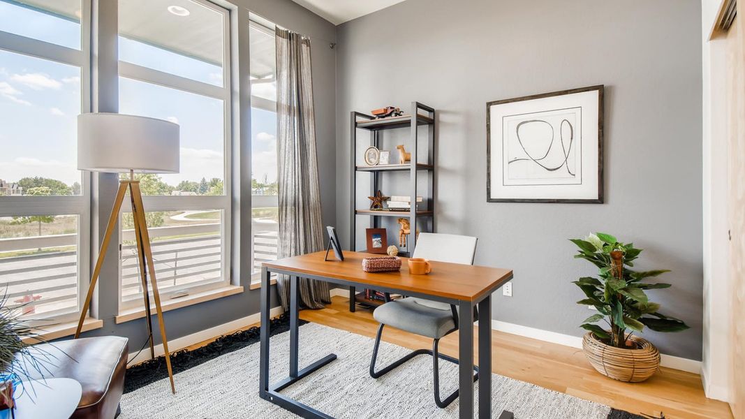 Representative furnished interior of a home built from the 2100 2-Story Front Load by Markel Homes in West Grange, Longmont (Image 14).