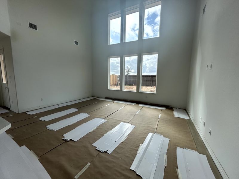 Construction progress - two story family room