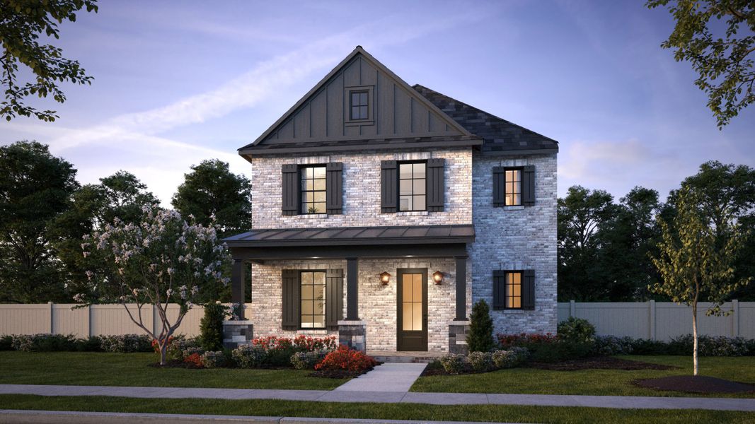 Representative exterior photo of a completed home built from the Cannes by Normandy Homes in Hazelwood 40' Series, Frisco, TX (Image 19). Representative exterior photo of a completed home built from the Cannes by Normandy Homes in Hazelwood 40' Series, Frisco, TX (Image 19).