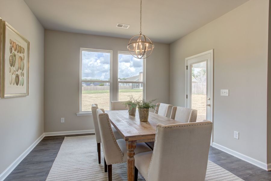 Spacious Breakfast area off of the kitchen