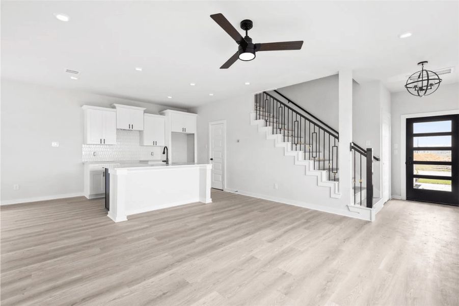 Representative furnished interior of a home built from the Hera 1605 SB by Saratoga Homes in Glendale Lakes, Arcola (Image 5). Representative furnished interior of a home built from the Hera 1605 SB by Saratoga Homes in Glendale Lakes, Arcola (Image 5).