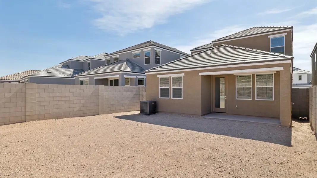 Exterior details and patio area of a home in The Buttes at Mystic, Peoria (Image 3).
