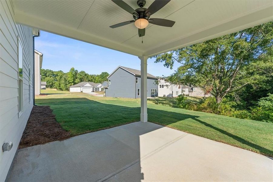 Exterior details and patio area of a home in Ellington Farms, Statham (Image 3).