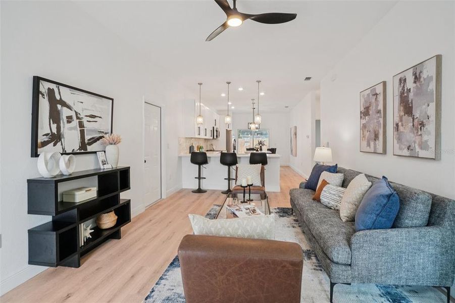 Furnished interior view inside a new home in , Tampa (Image 11). Furnished interior view inside a new home in , Tampa (Image 11).