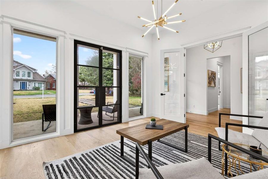 Furnished interior view inside a new home in , Dallas (Image 35).