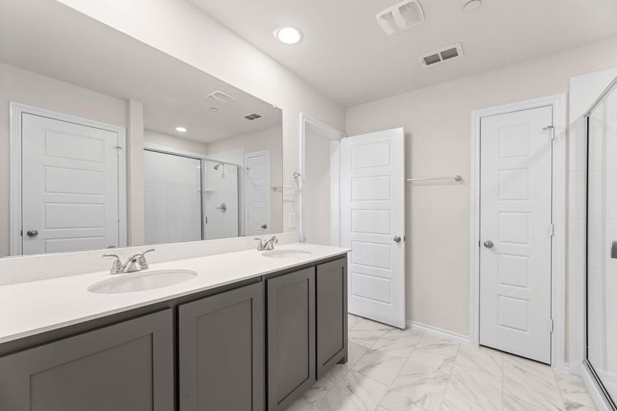 Front exterior of a new home in Creekshaw, Royse City, TX, highlighting curb appeal (Image 18).