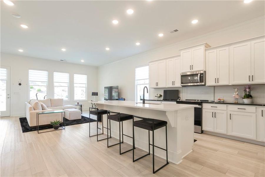 Furnished interior view inside a new home in Courtyards at Traditions, Cumming (Image 16).