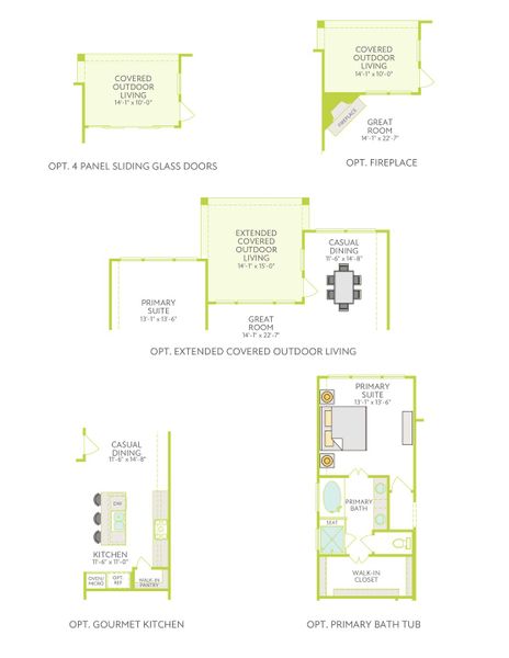 2D floor plan layout of this home in Lagos Reserve, Manor, TX (Image 5).