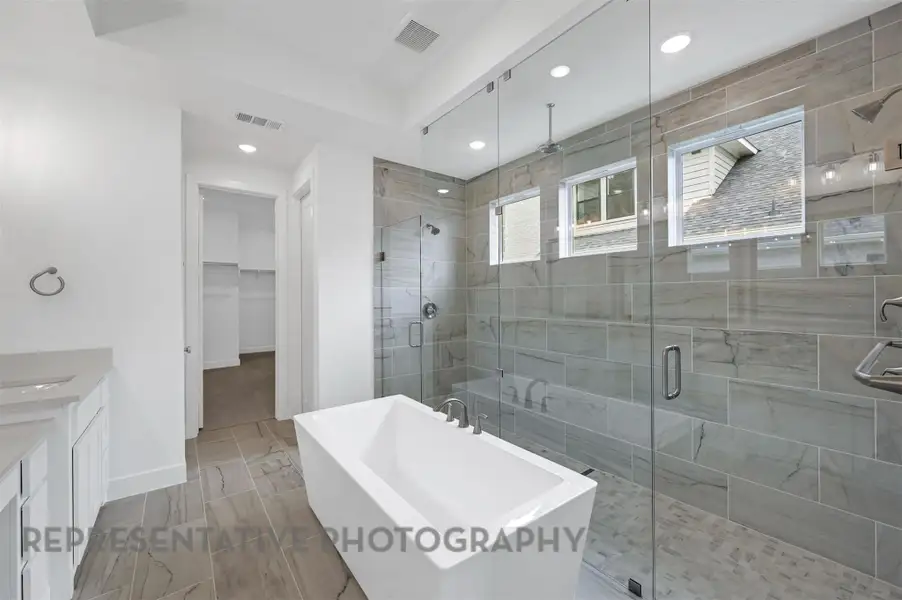 Furnished interior view inside a new home in Elyson: 80ft. lots, Katy (Image 4).