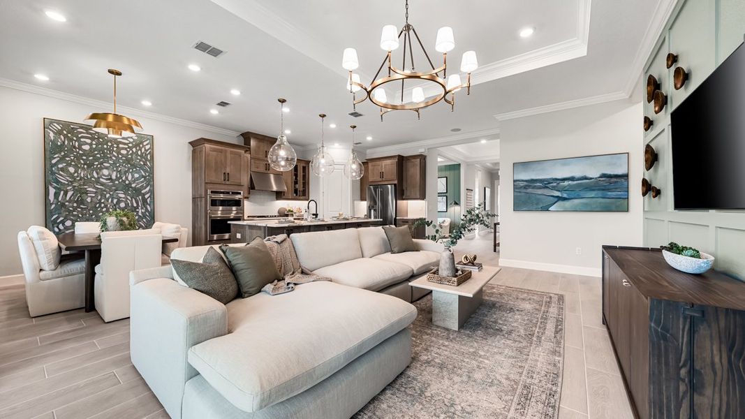Representative furnished interior of a home built from the Marino by Taylor Morrison in Esplanade at Cammaray Lakewood Ranch, Sarasota (Image 11). Representative furnished interior of a home built from the Marino by Taylor Morrison in Esplanade at Cammaray Lakewood Ranch, Sarasota (Image 11).