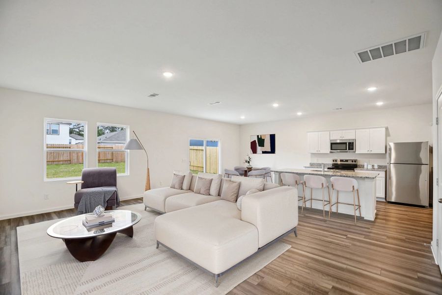 Representative furnished interior of a home built from the Discovery by Starlight Homes in Sunset Oaks, Maxwell (Image 7).