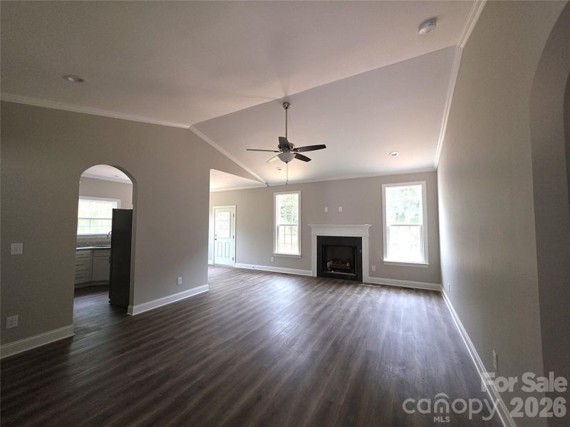 Living Room with Vaulted Ceiling Living Room with Vaulted Ceiling