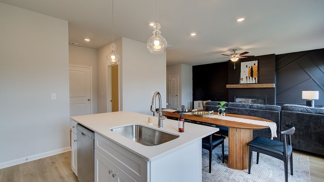 Representative furnished interior of a home built from the Layla II by DRB Homes in Towne Center, Hampton (Image 16).