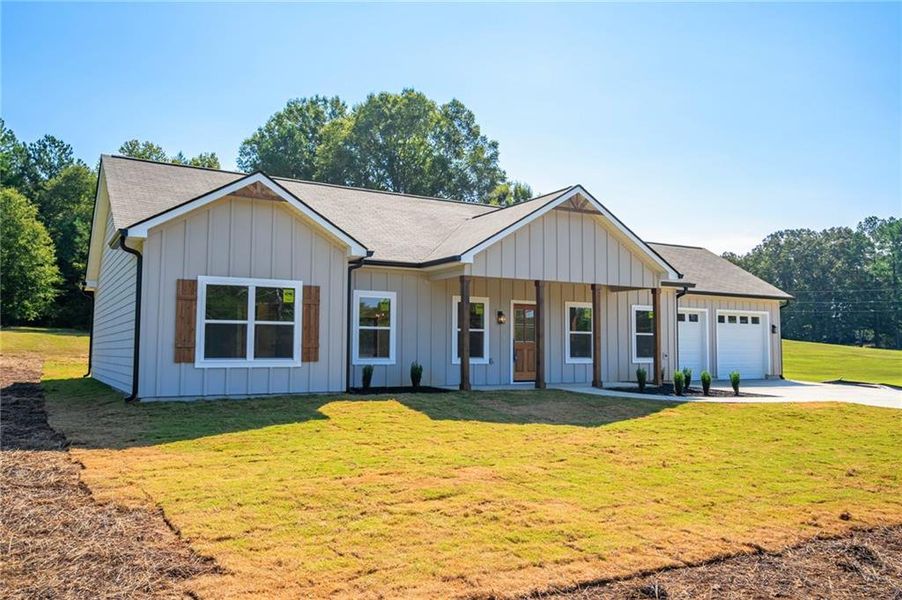 Front exterior of a new home in , Cedartown, GA, highlighting curb appeal (Image 25).