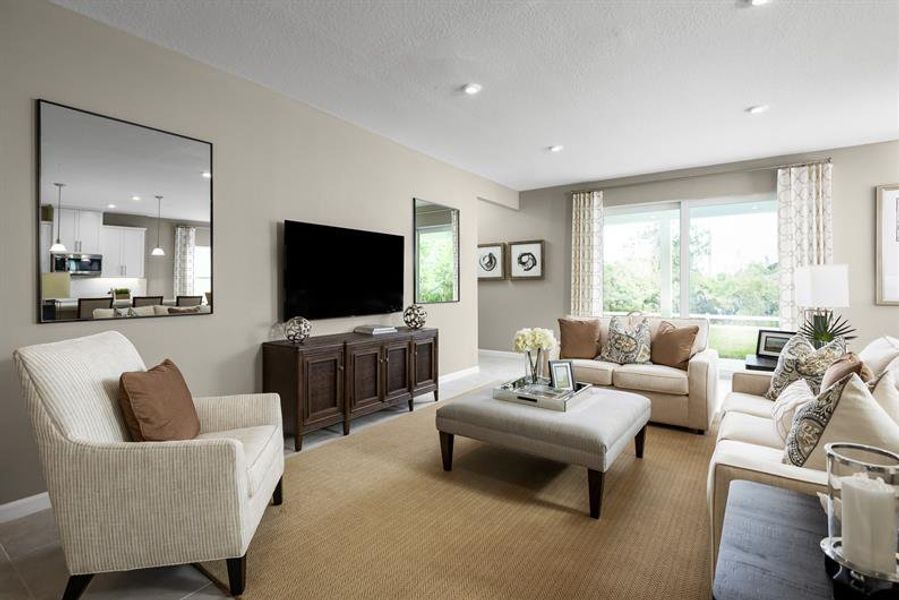 Representative furnished interior of a home built from the Peterson Cove by Ryan Homes in Morningside Reserve, Leesburg (Image 7).