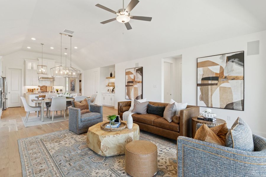 Plan 1578 Representative Photo - Living Room/Dining/Kitchen Plan 1578 Representative Photo - Living Room/Dining/Kitchen