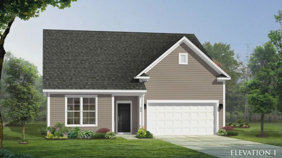Representative exterior photo of a completed home built from the Cooper 3 by DRB Homes in The Wilds at Cedar Mountain, Asheville, NC (Image 21).