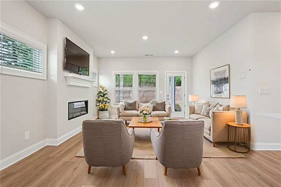 Furnished interior view inside a new home in Hemingway - Reserve Series, Cumming (Image 8). Furnished interior view inside a new home in Hemingway - Reserve Series, Cumming (Image 8).