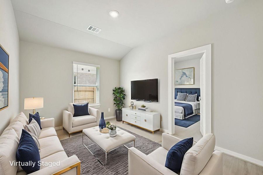 Furnished interior view inside a new home in Heights of Barbers Hill, Mont Belvieu (Image 8). Furnished interior view inside a new home in Heights of Barbers Hill, Mont Belvieu (Image 8).