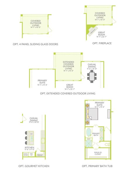 2D floor plan layout of this home in Lagos Reserve, Manor, TX (Image 5).
