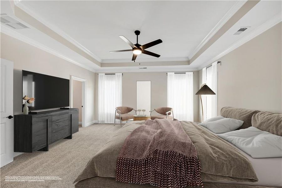 Furnished interior view inside a new home in The Retreat at Caney Creek, Alpharetta (Image 41).