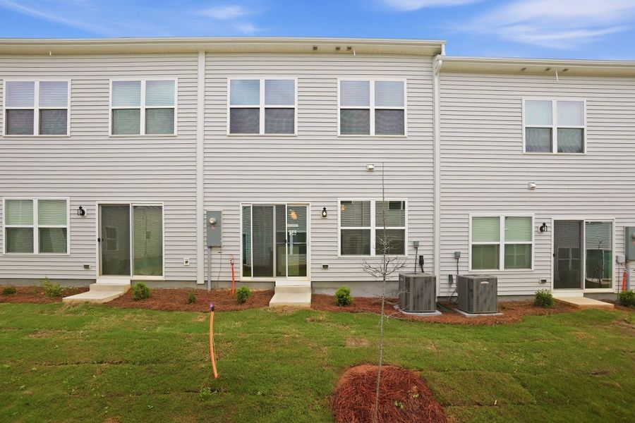 Exterior details and patio area of a home in Sloan Station, Charlotte (Image 3).
