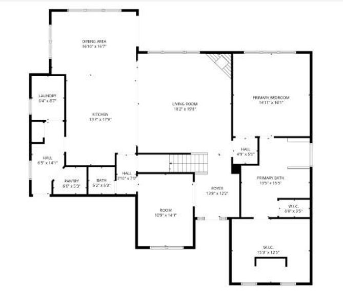 2D floor plan layout of this home in Bradley Gin, Monroe, GA (Image 5).