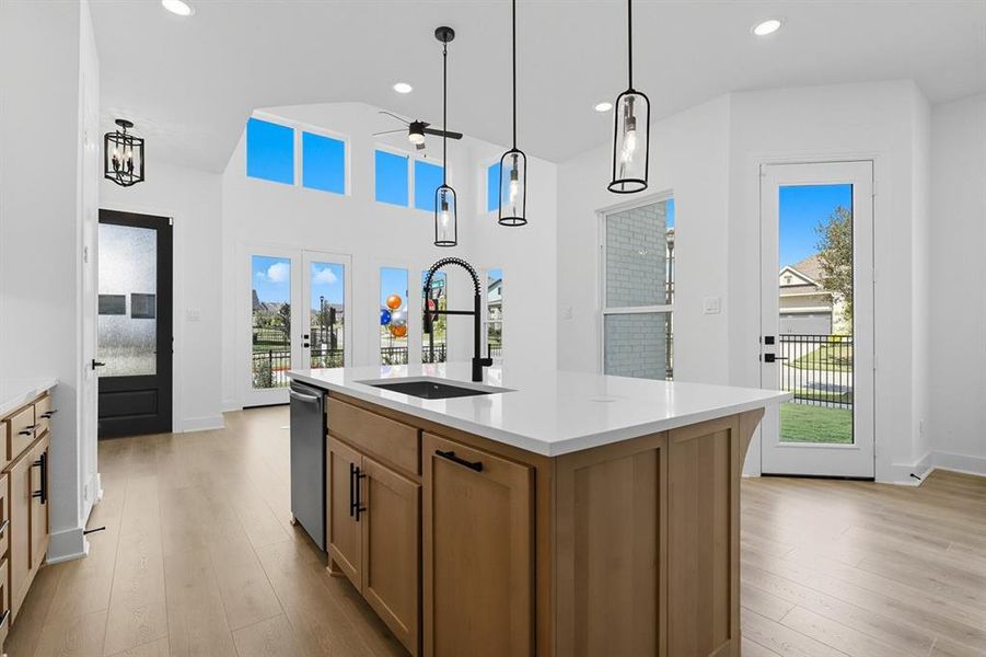 Furnished interior view inside a new home in Walsh: Townhomes - The Patios, Aledo (Image 8). Furnished interior view inside a new home in Walsh: Townhomes - The Patios, Aledo (Image 8).