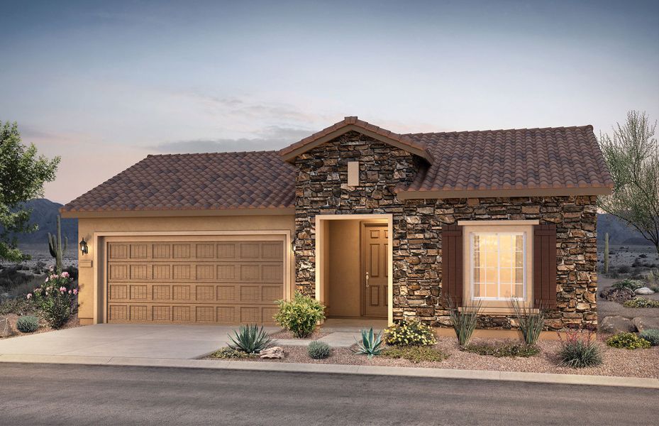Representative exterior photo of a completed home built from the Haven Final Opportunity by Del Webb in Sun City Anthem at Merrill Ranch, Florence, AZ (Image 15).