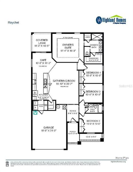 2D floor plan layout of this home in Vista Trace, Belleview, FL (Image 3).