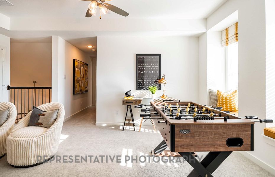 Furnished interior view inside a new home in Pomona, Manvel (Image 28). Furnished interior view inside a new home in Pomona, Manvel (Image 28).
