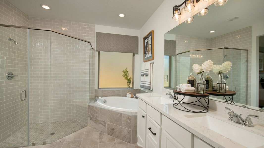 Furnished interior view inside a new home in Briggs Ranch, San Antonio (Image 36).
